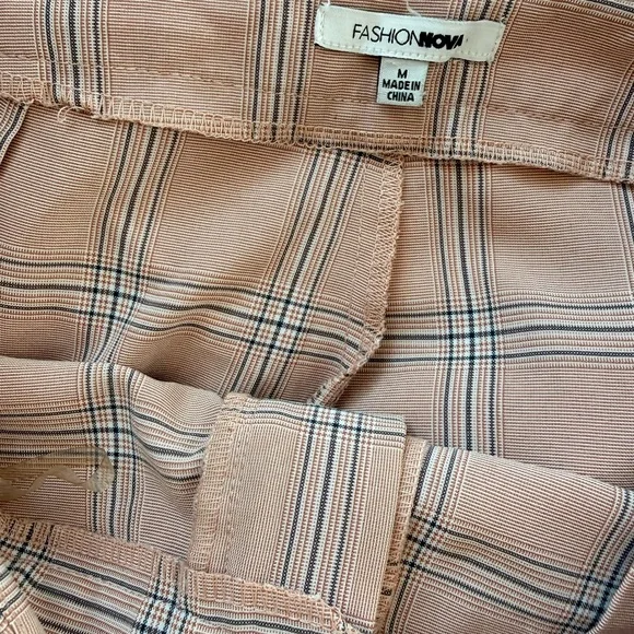 Pink Plaid Pants - Picture 2 of 4